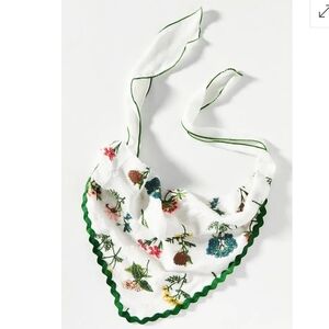Anthropologie Embroidered Floral Hair Scarf